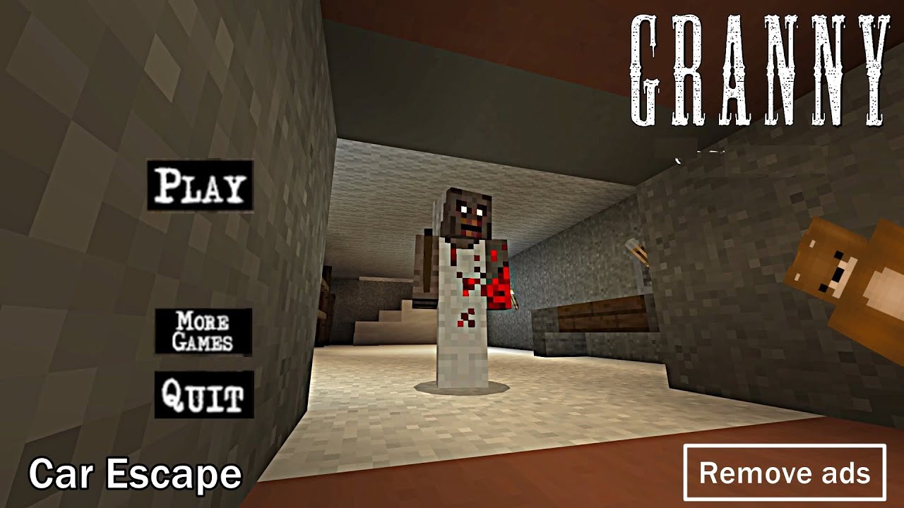 GRANNY CAR EXIT MINECRAFT GAMEPLAY