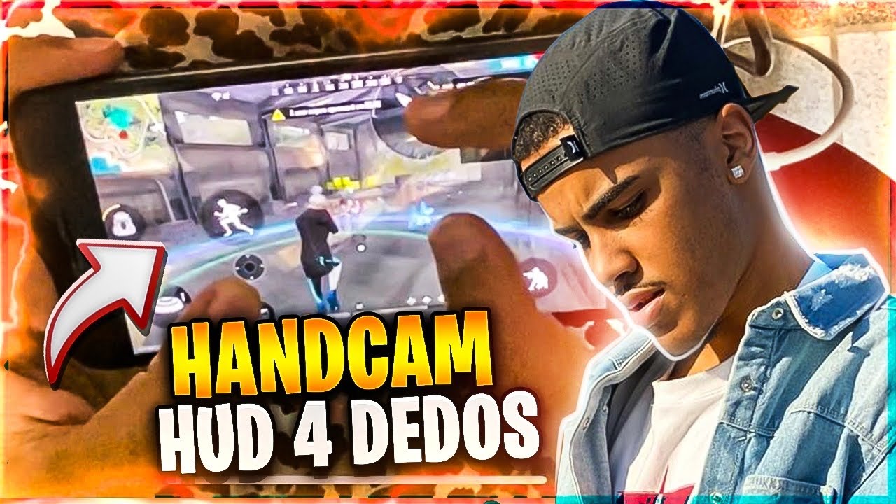 COMO EU JOGO COM HUD 4 DEDOS? MOSTRANDO AS MÃOS - FREE FIRE