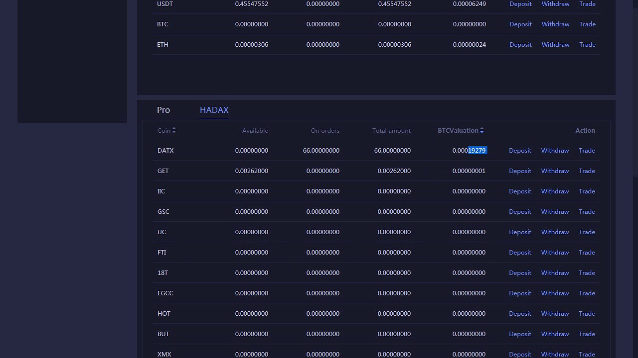event hadax on huobipro