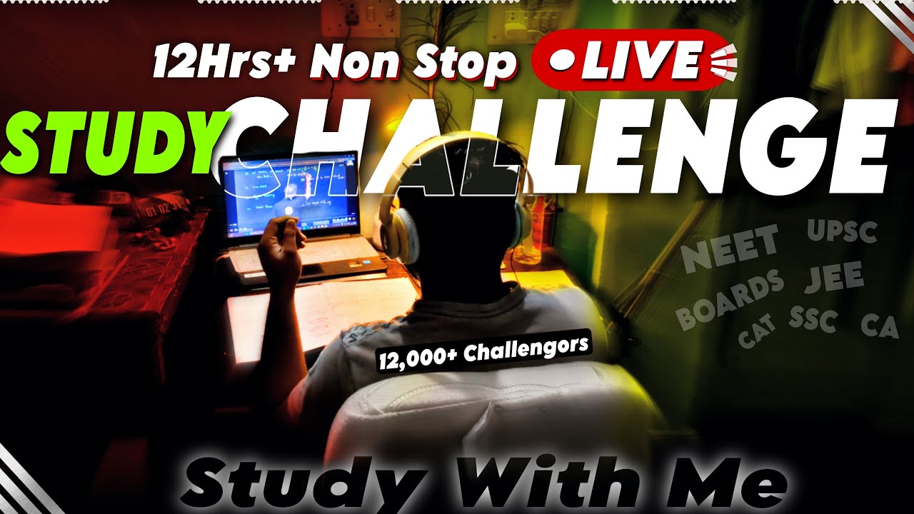 12Hrs+ Live Study With Me 🧑‍🏫|90/10 POMODORO STUDY 📖| Neet/JEE/UPSC|🤫 Silence Study Room 🤫|#neet#jee