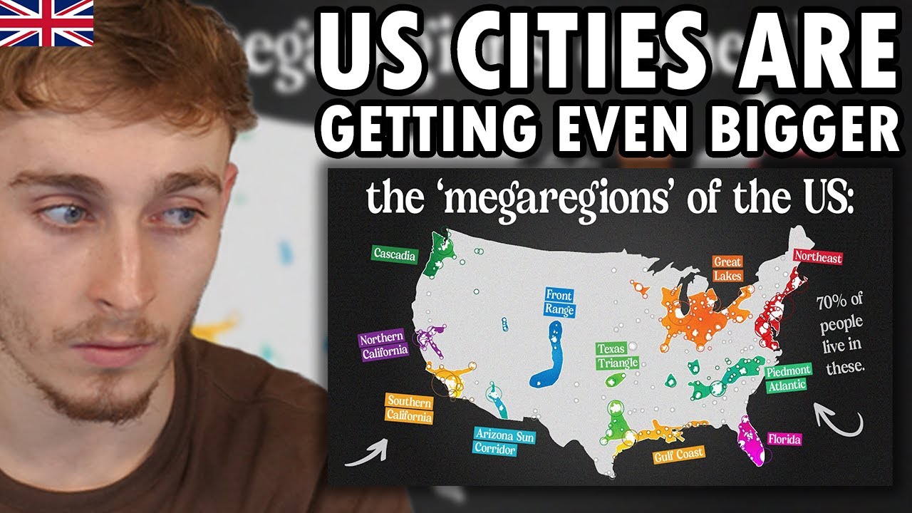 Brit Reacting to What Are The 11 MEGAREGIONS Of The United States?