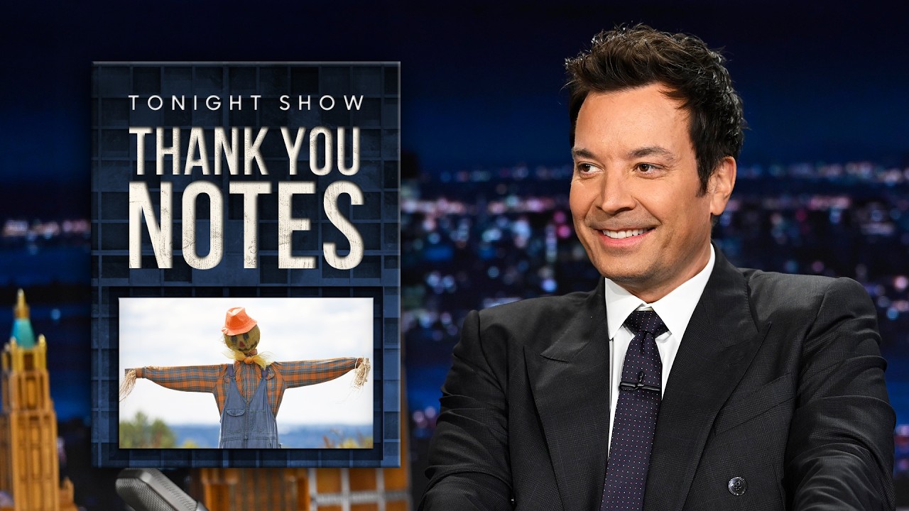 Thank You Notes: Scarecrows, Spiral Staircases | The Tonight Show Starring Jimmy Fallon