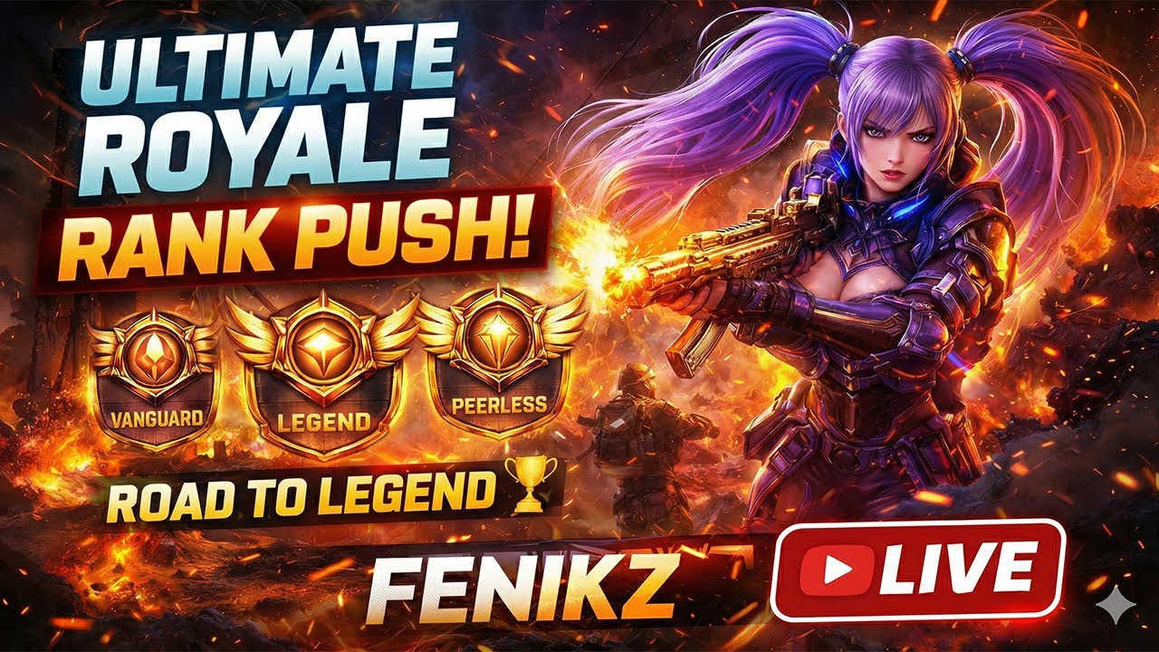 ROAD TO LEGEND🏆|BGMI 4.2 Ultimate Royale Push & Fun😜| RP Giveaway @ 1K SUB🎁| FENIKzLIV
