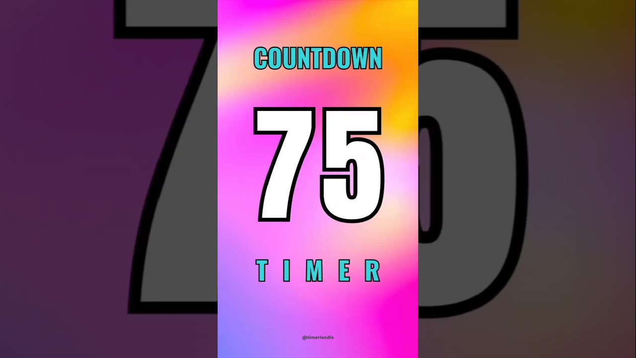 75 Second Countdown Timer | Neon Flow ⚡ #Shorts