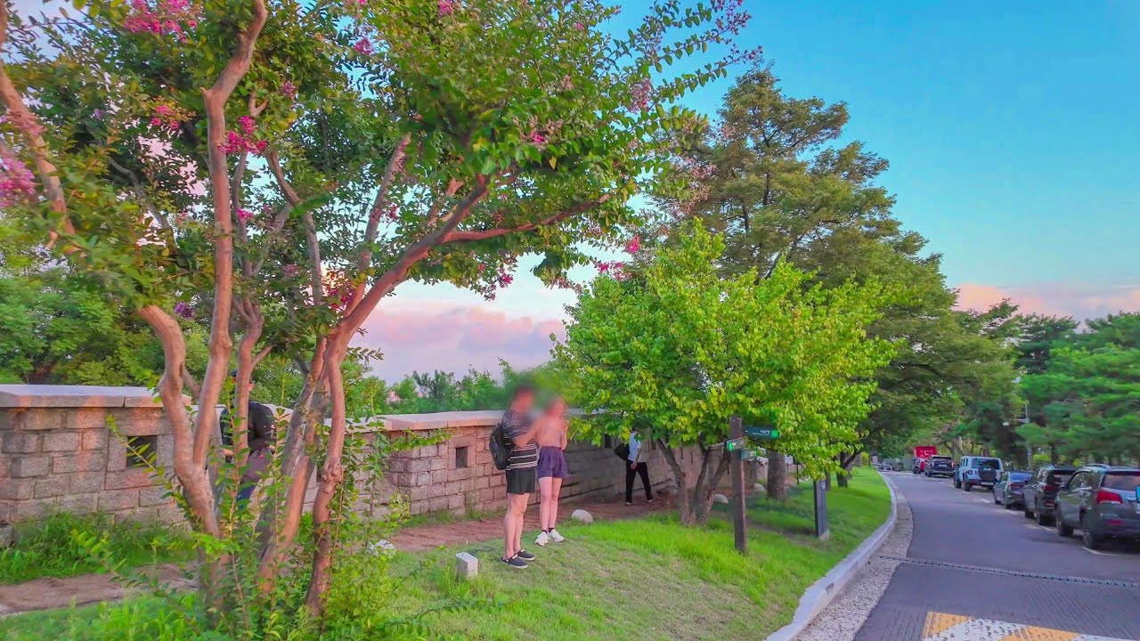 [4K] Evening Walk on Naksan Fortress Wall | Seen in K-pop Demon Hunters
