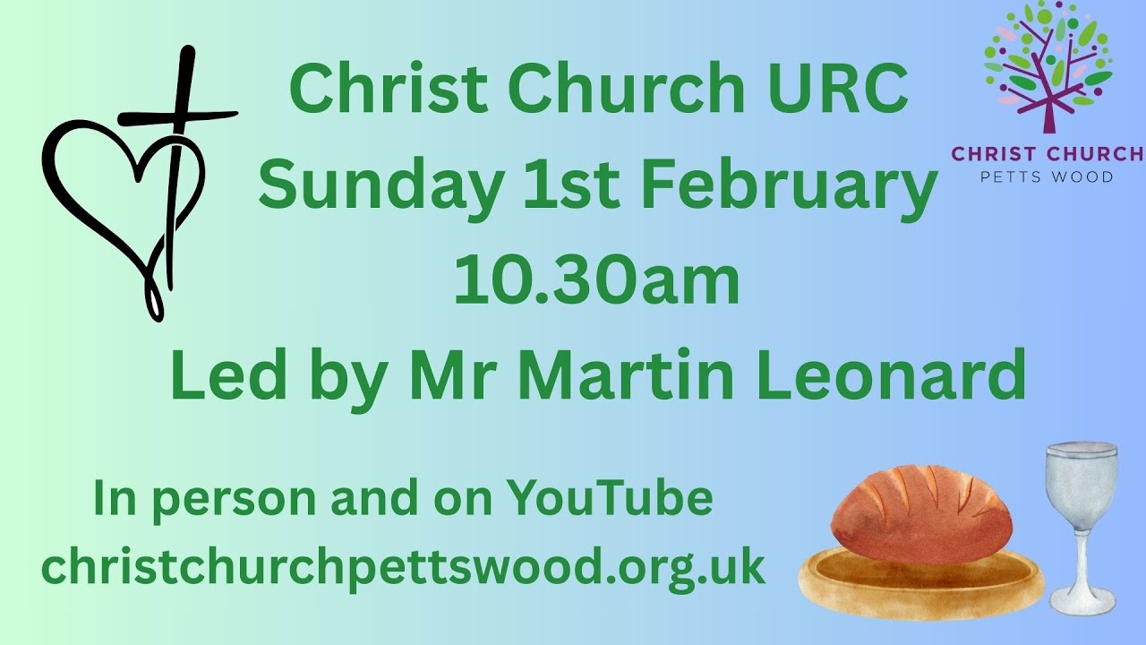 Morning Worship -  Sunday 1st February @10.30am