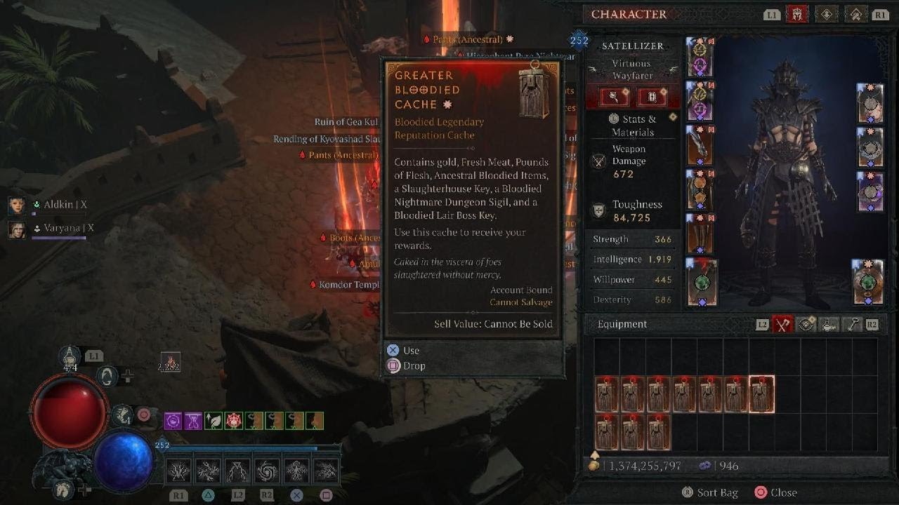 Diablo IV Diablo 4 opening bloodied cache