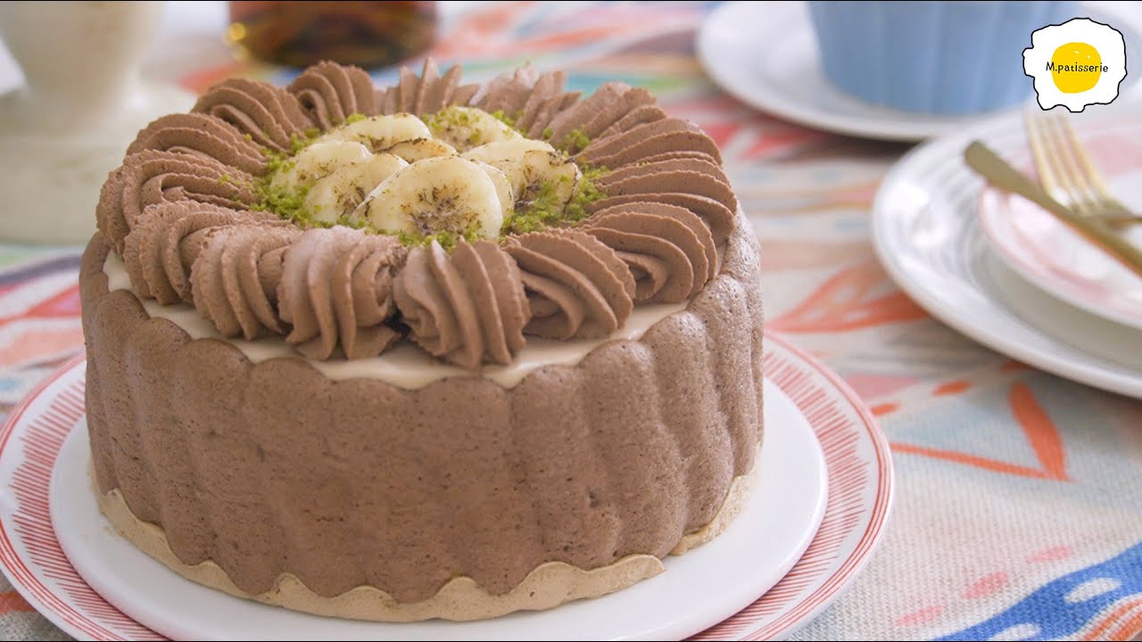 Карамельный банановый шоколадный мусс-торт