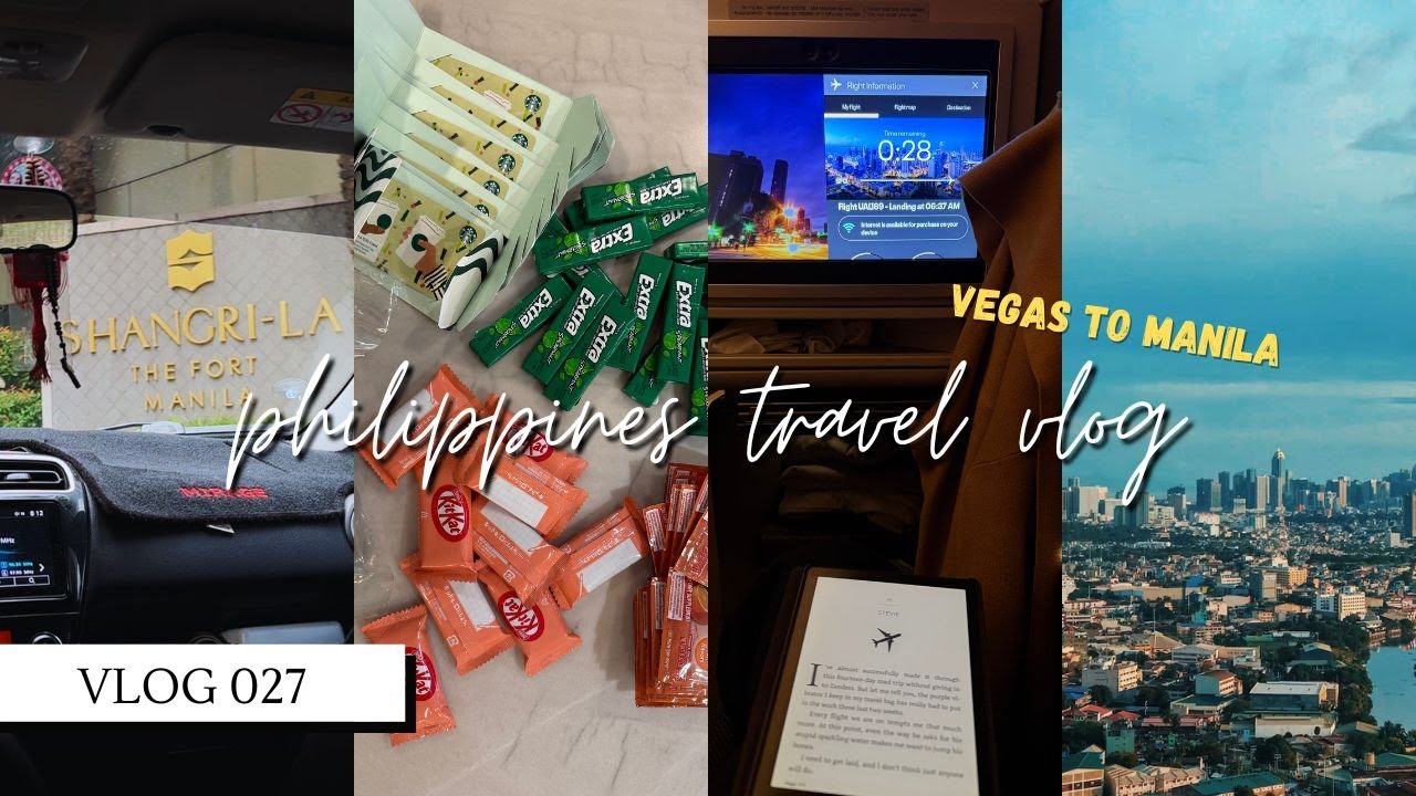 PHILIPPINES | travel vlog: flying first class, flight attendant gifts, face massage