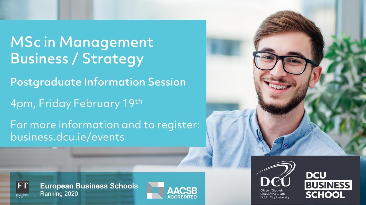 MSc in Management Business / Strategy Webinar 19th February 2021