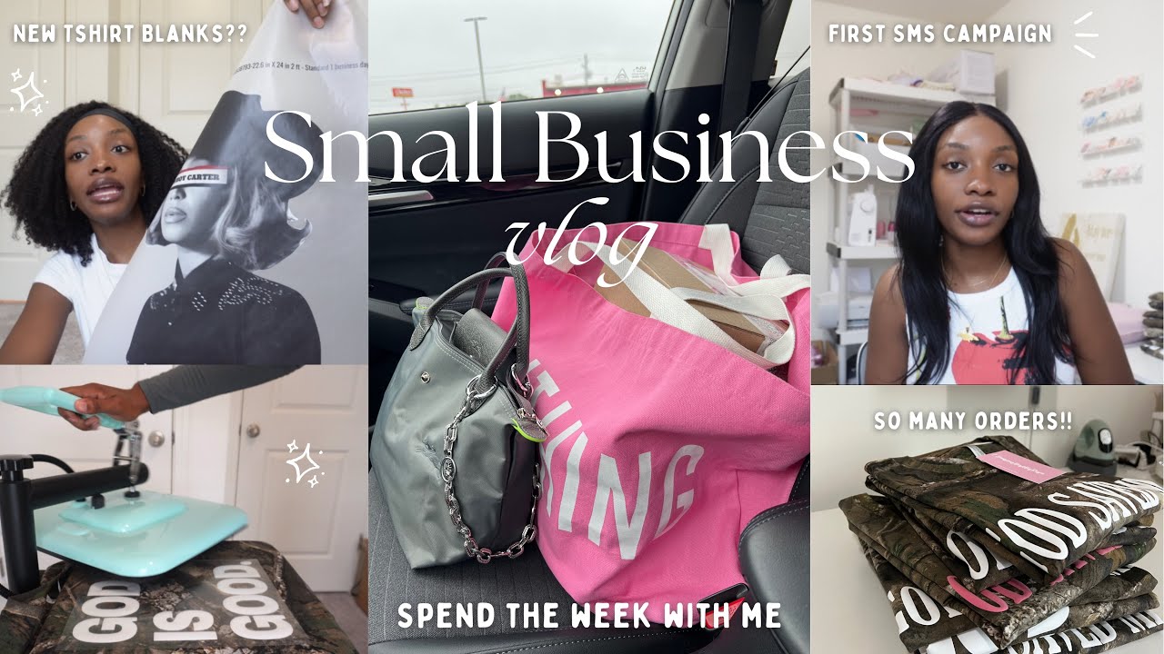 SMALL BUSINESS VLOG: Spend the week with me 🪩✨, First SMS Campaign✔️, So many Orders🛍️📦!!