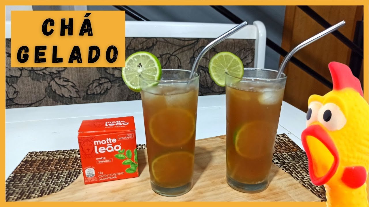 CHÁ GELADO - MATE COM MEL E LIMÃO - CANAL TÔ COM FOME!