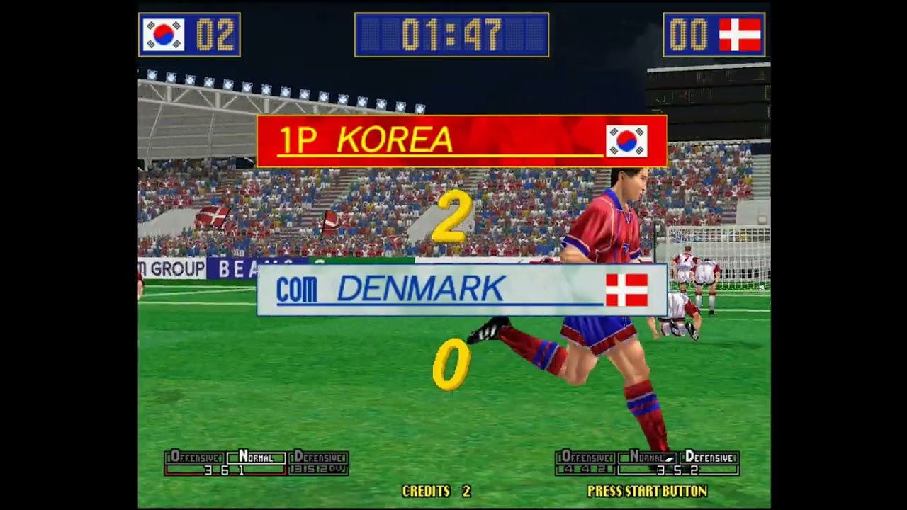 320pts goal of Virtuastriker2 99(Korea VS Denmark)