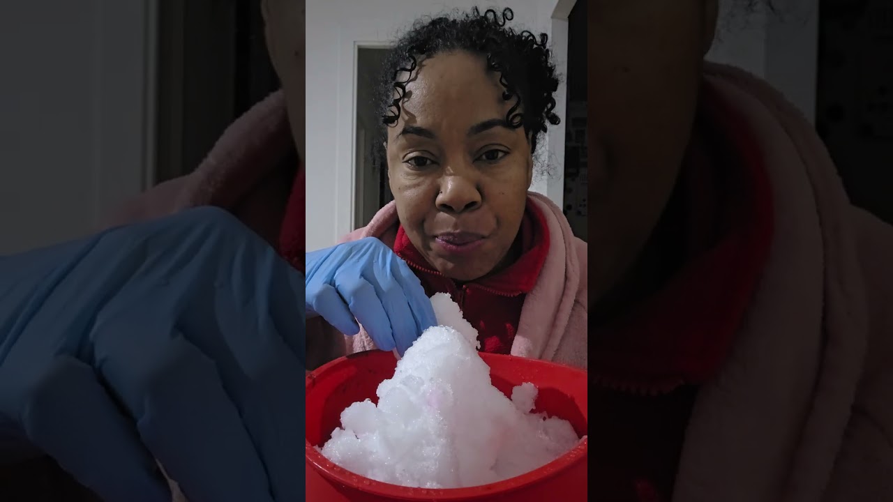 Eating refrozen ice ❄️🧊