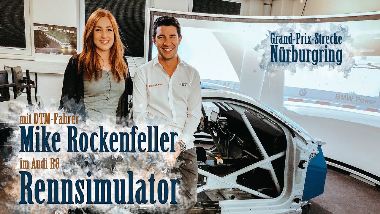 Im Rennsimulator mit DTM-Fahrer Mike Rockenfeller