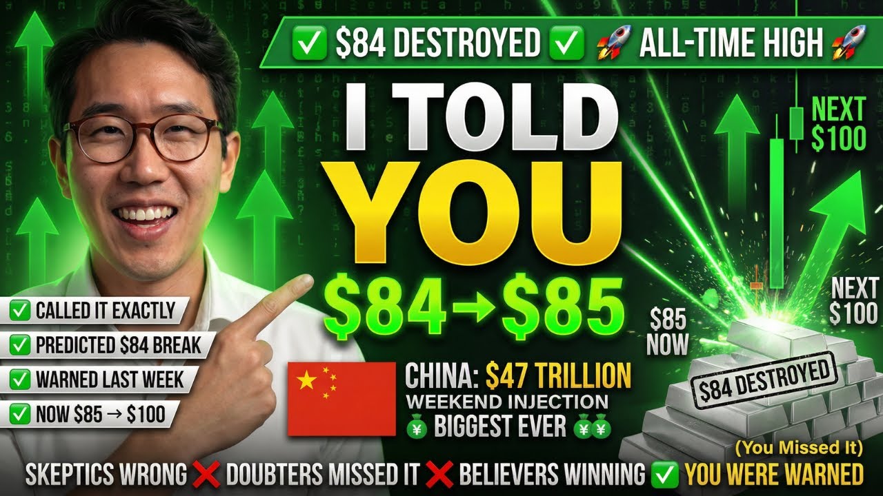 I TOLD YOU: Silver DESTROYED $84, Hit $85 - China $47T Injection, $100 Next (You Missed It)