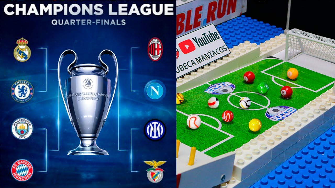 Champions League - Quartas de Final simulação com Bolas de gude !! Quem ganha ?
