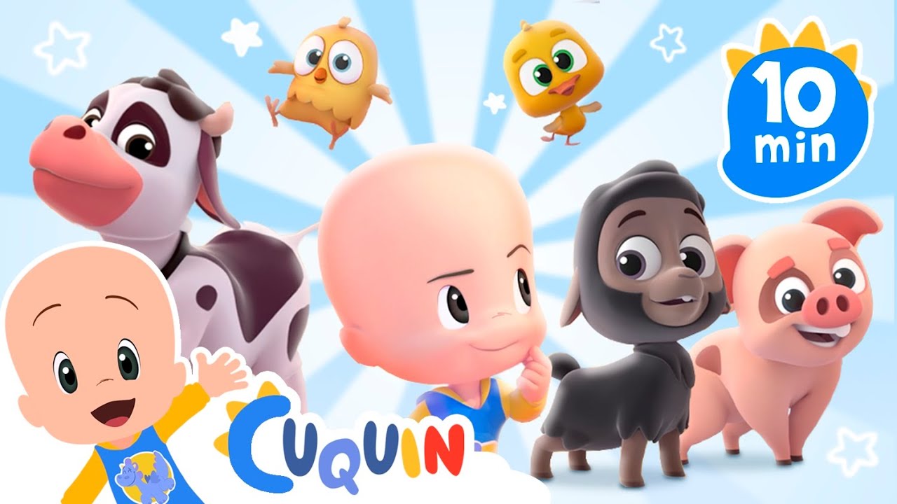 En la granja de Cuquin aprende animales sin fin | Divíértete con las aventuras de Cleo y Cuquin