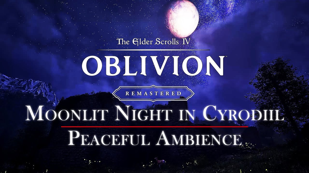 Oblivion Remastered | Moon Night in Cyrodiil | Relaxing Music & Ambience