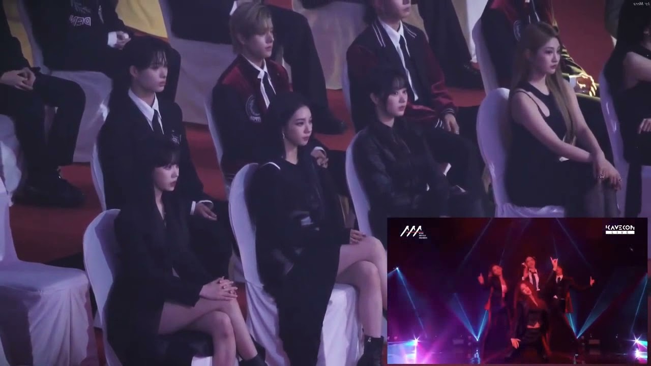 aespa 'stray kids&rsquo; enhypen idols reaction to itzy at aaa 2021- Mafia in the morning