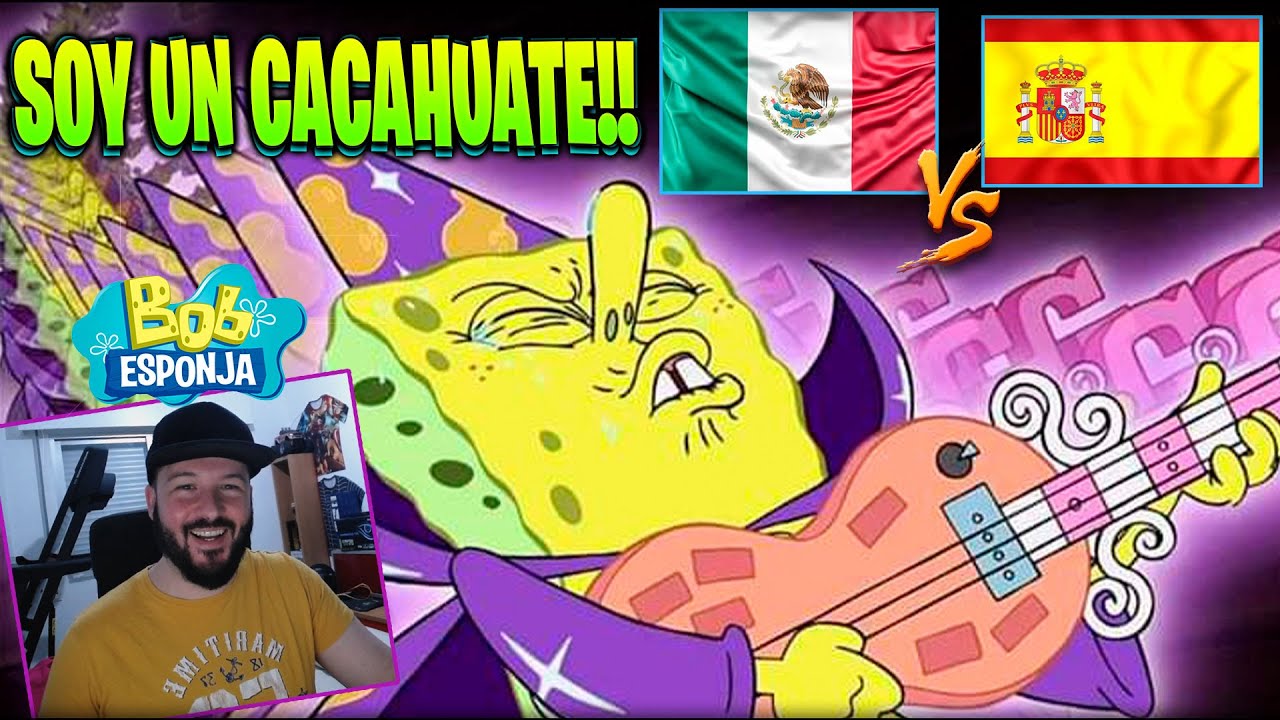 🇪🇸ESPAÑOL REACCIONA a DOBLAJE LATINO vs ESPAÑOL 🔥 SOY UN CACAHUATE de BOB ESPONJA