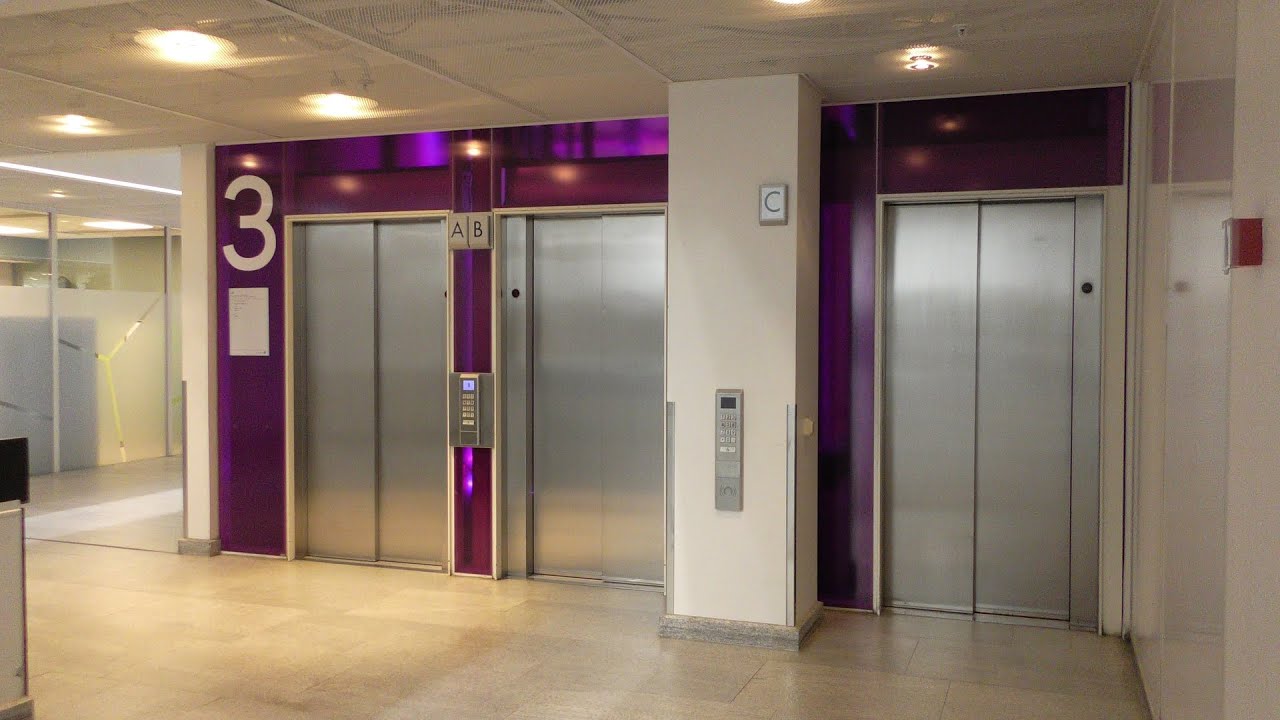 2011 Schindler Miconic 10 MRL-Traction Elevators @ Fatburen Office complex