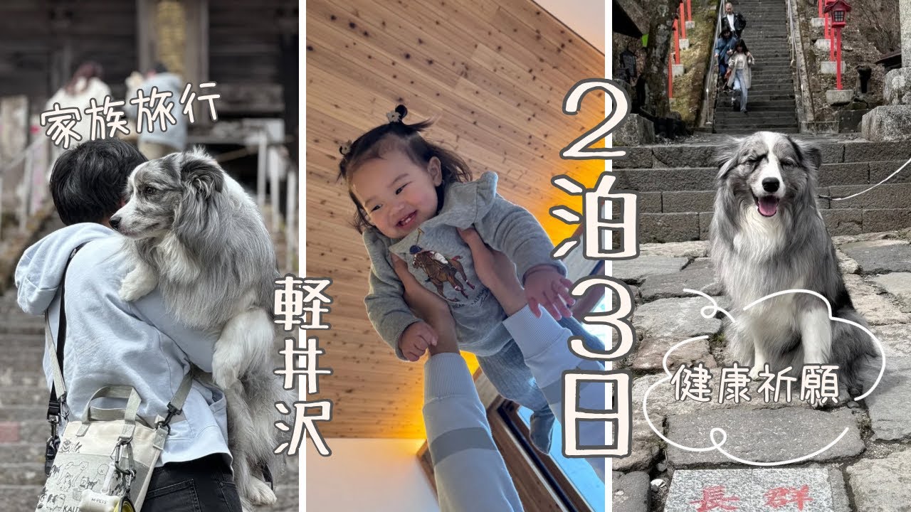 [犬旅] 軽井沢２泊３日堪能してきたVLOG｜0歳とボーダーコリーの健康祈願