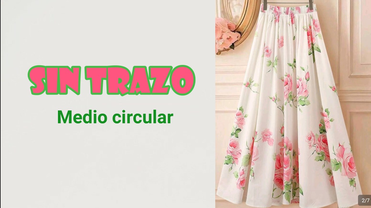 Cómo hacer una falda | SIN TRAZO  | medio circular |