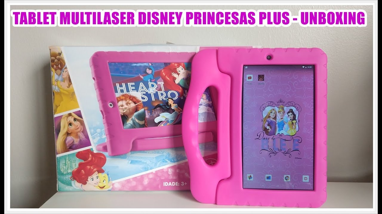 TABLET MULTILASER DISNEY PRINCESAS PLUS - UNBOXING
