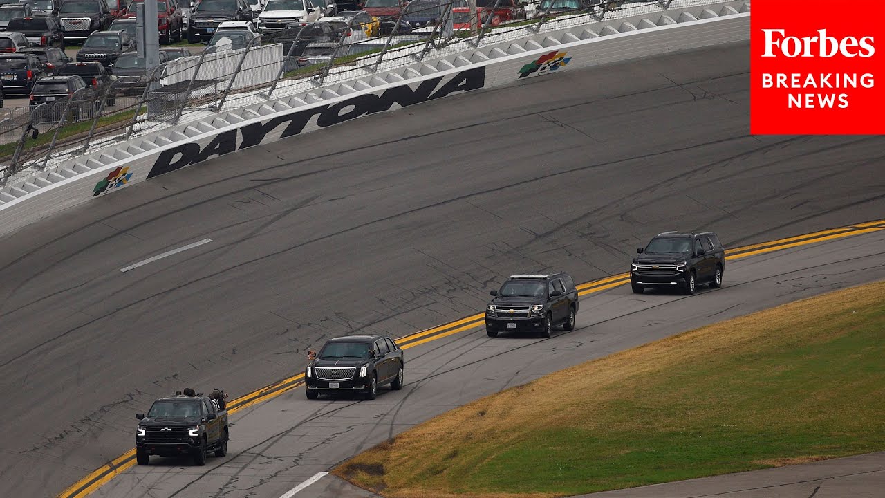 BREAKING NEWS: President Trump Does A Lap At The Daytona 500 In The Beast