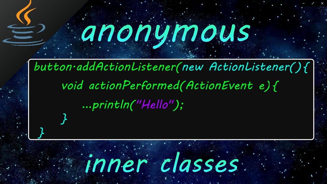 Java anonymous inner class 🎭