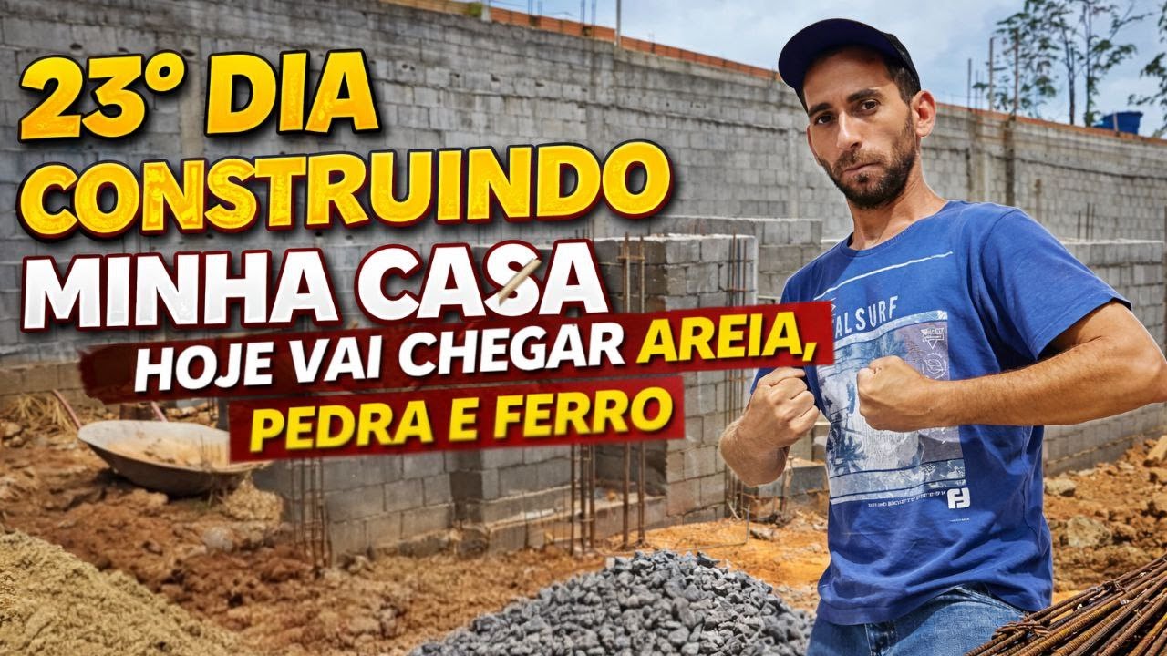 🙏 Graças a Vocês! 23º Dia Construindo Minha Casa do Zero Ao Vivo | Obra Real