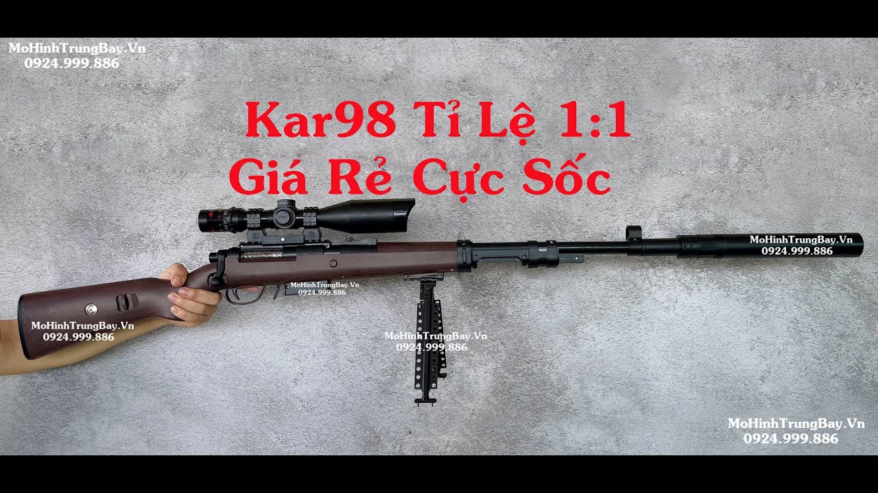 Review Nhanh S&uacute;ng Đạn Thạch Kar98 130cm Gi&aacute; Rẻ Tặng K&egrave;m Full Phụ Kiện Lực Mạnh Gi&aacute; Rẻ #Kar98 #k98