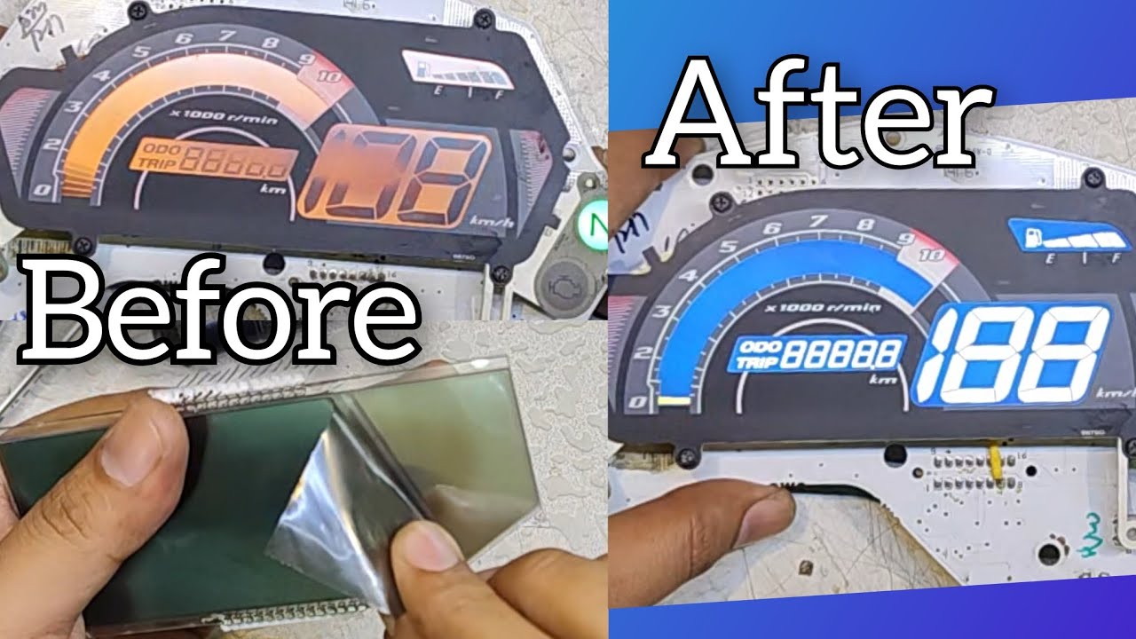 Yamaha FZ V1 Meter Repair and Modify in Dark Theme