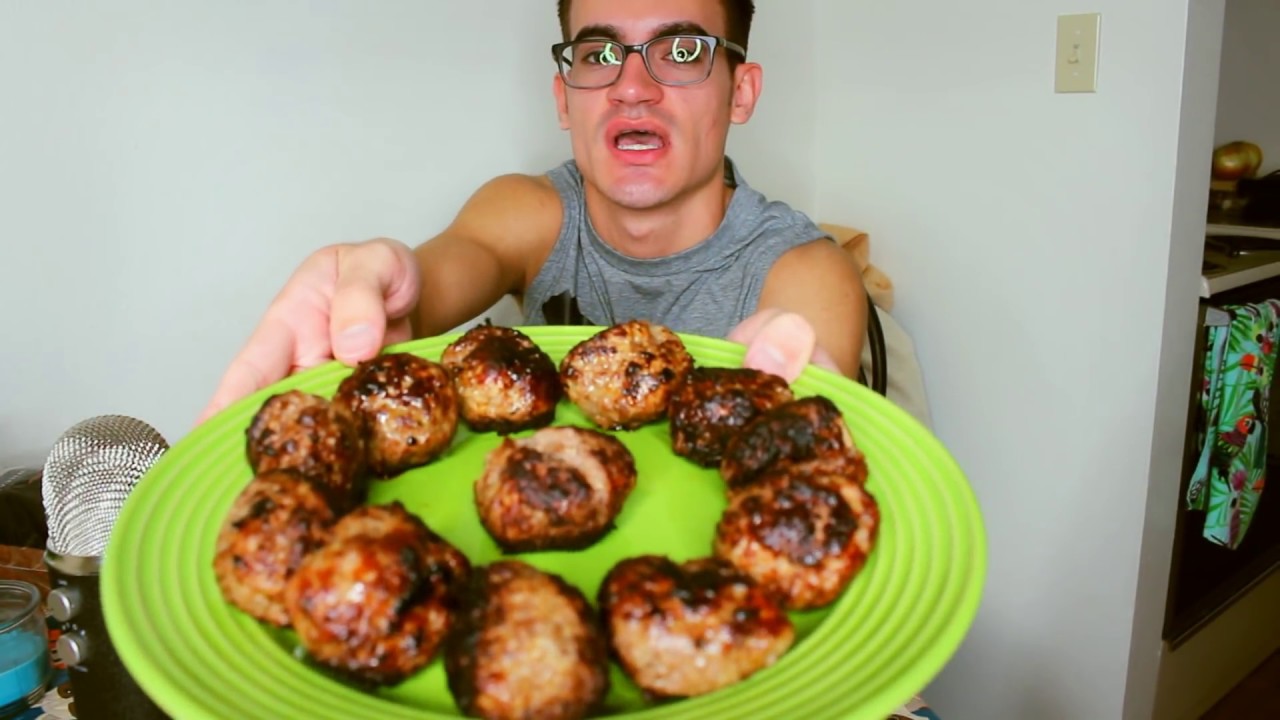 Baked Meatballs Mukbang ASMR Eating Show: BEST MEATBALL RECIPE (Chewing Mouth Sounds)