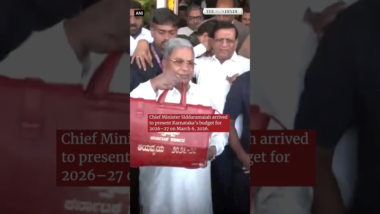 CM Siddaramaiah arrives to present Karnataka State Budget of 2026-27
