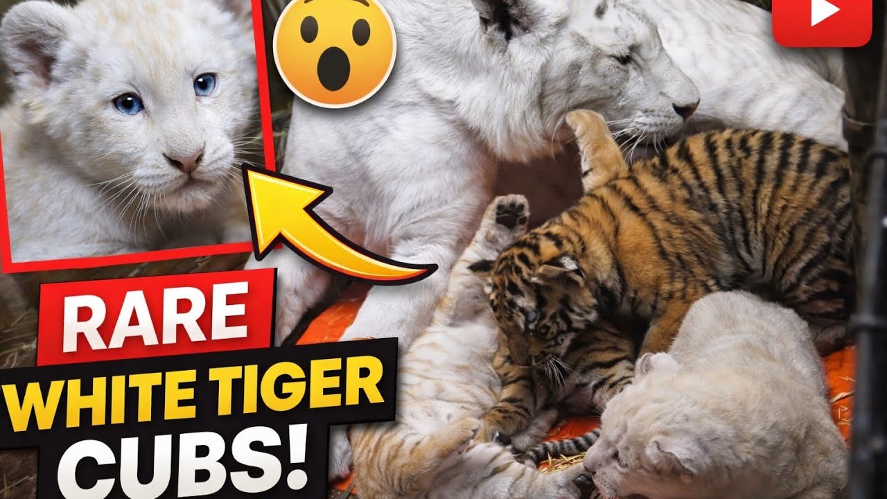 RARE White Tiger Cubs 😱 | Mother’s Love ❤️ | Unbelievable Wildlife Moment