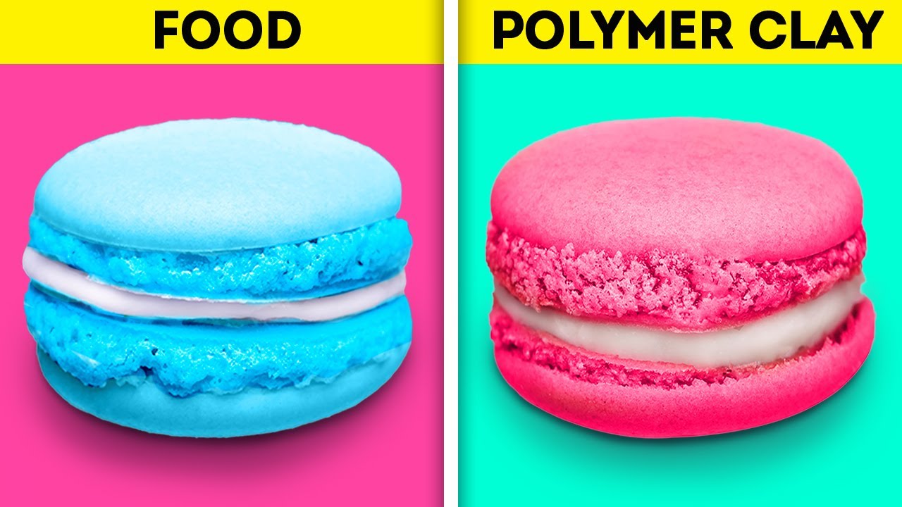 REAL FOOD VS POLYMER CLAY FOOD || 28 SURPRISINGLY BEAUTIFUL POLYMER CLAY DIYs