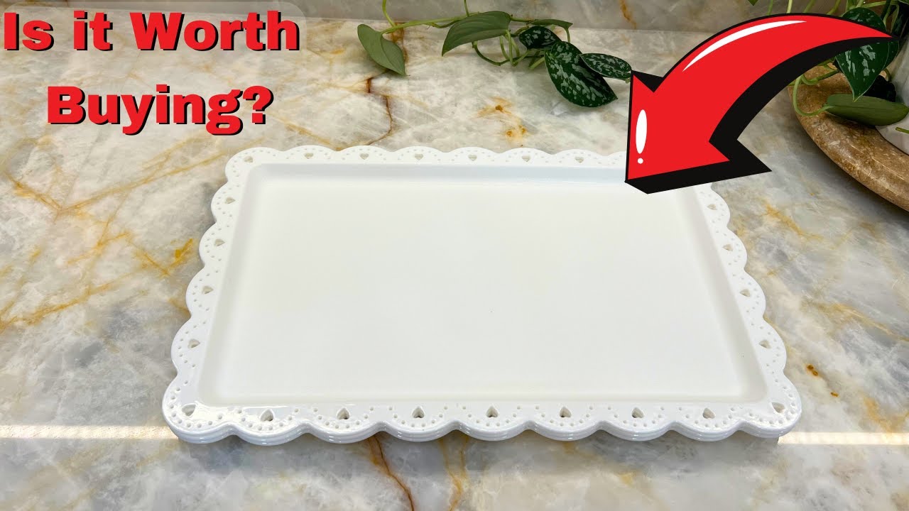 Set of 6 Plastic Serving Trays Food Tray - 14