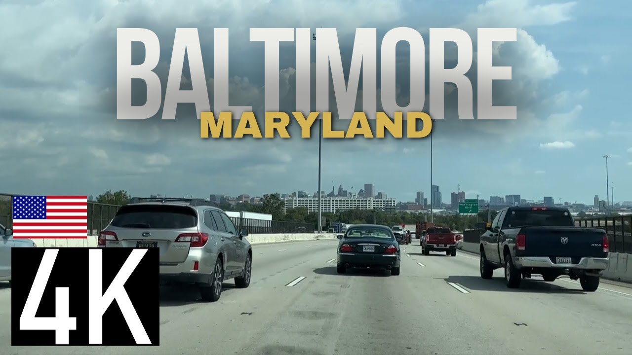 Driving in Baltimore, Maryland 4K Street Tour - I-695, I-95, & Downtown