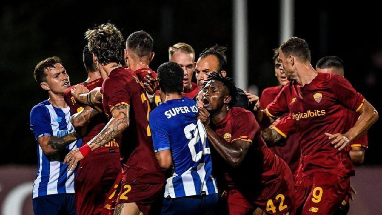 FC Porto vs Roma 2021 ( 1 - 1 ) | Jose Mourinho first match for Roma | Pepe fight vs Roma