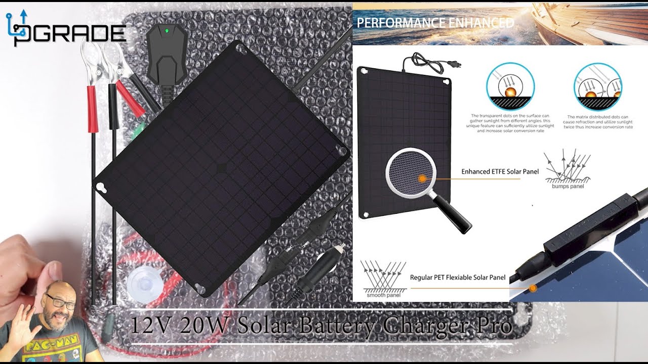20W 12V Solar Battery Charger Pro