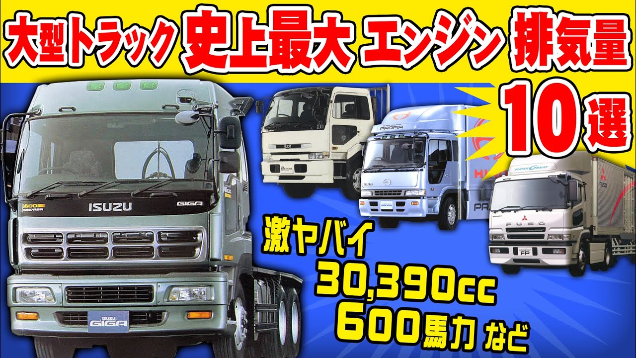 Топ-10 японских большегрузных автомобилей по рабочему объему Hino, UD, Mitsubishi Fuso, Isuzu