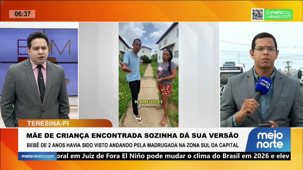 Mãe de criança encontrada sozinha dá sua versão; bebê de 2 anos foi visto andando pela madrugada