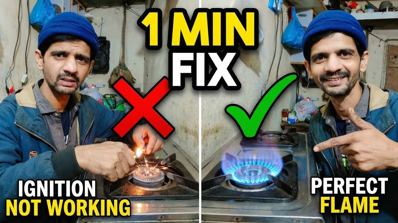 Gas Chulha Auto Ignition Repair Gas LeakFix Working Solution