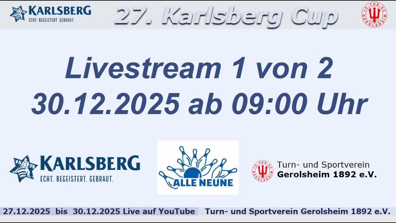 27 Karlsberg-Cup - Tag 4 (Stream 1 von 2)
