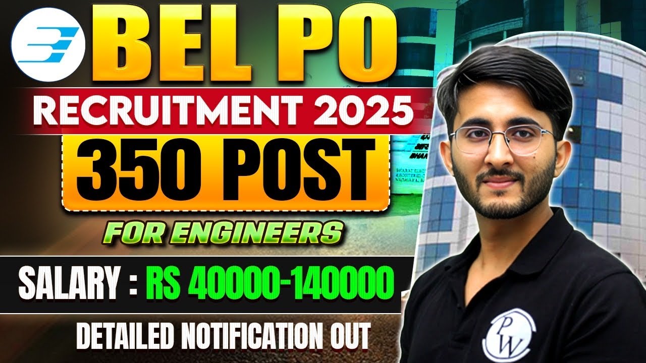BEL PO Recruitment 2025 😱 350 Posts for Engineers | Salary Rs 40k&ndash;1.4 Lakh + Allowances!