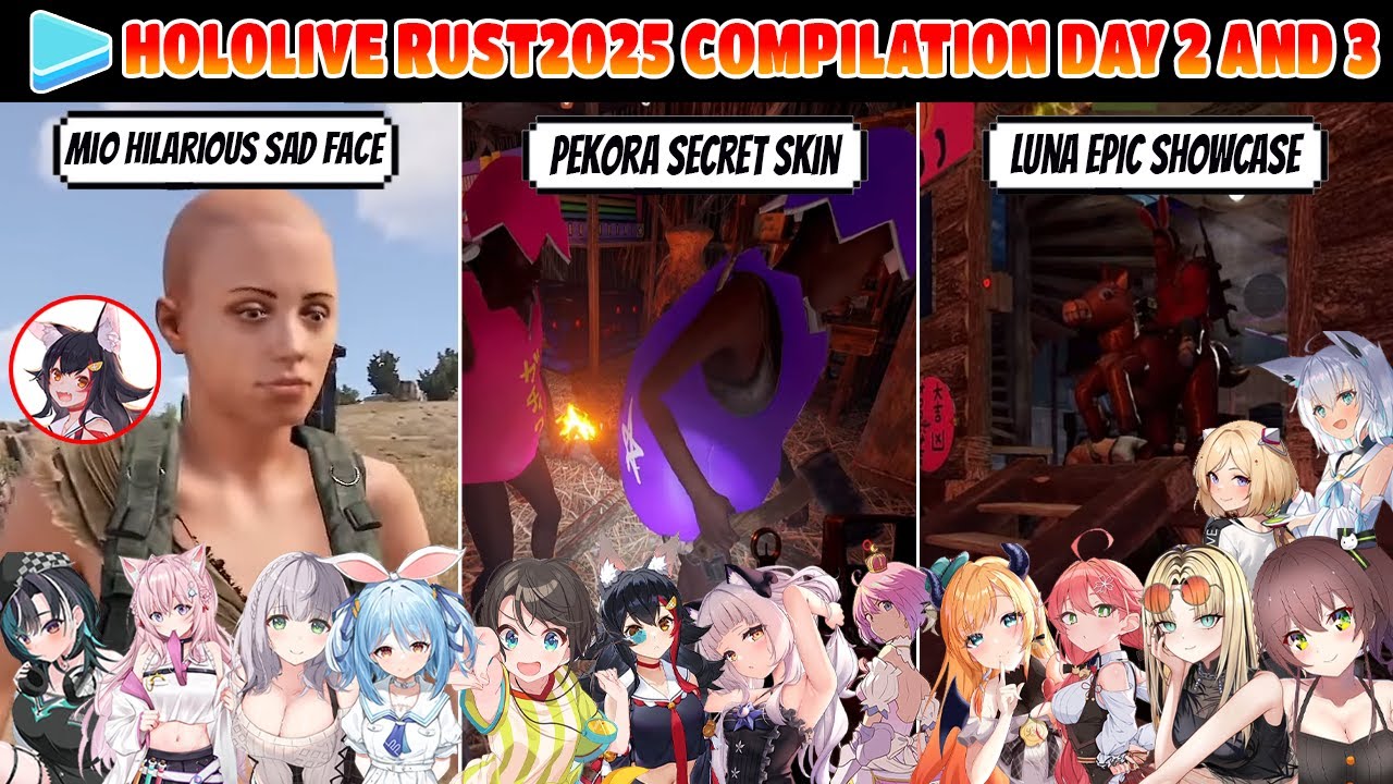 All Hololive JP Members Hilarious Reaction In Rust Day 2 And 3 Hololive【ENG SUB】