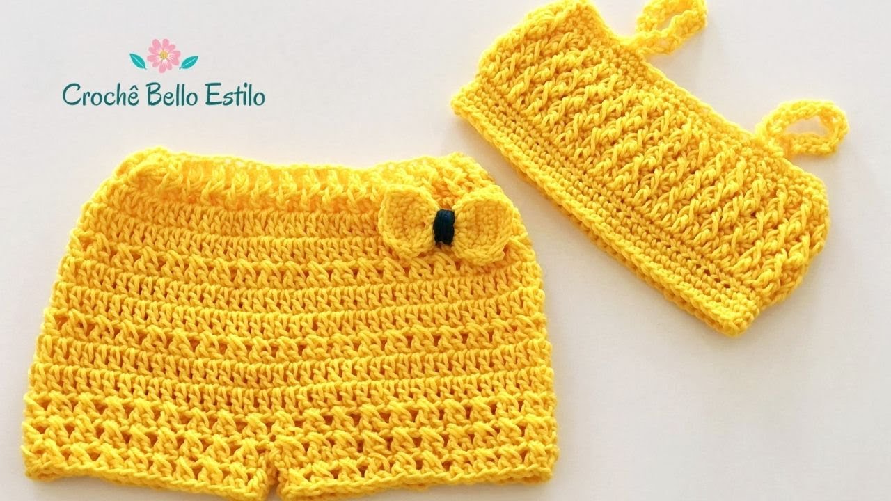 SHORT DE CROCHE INFANTIL MUITO FACIL