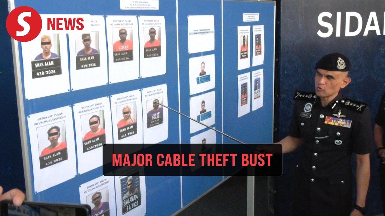 Cable theft syndicate busted, 9 held in Selangor